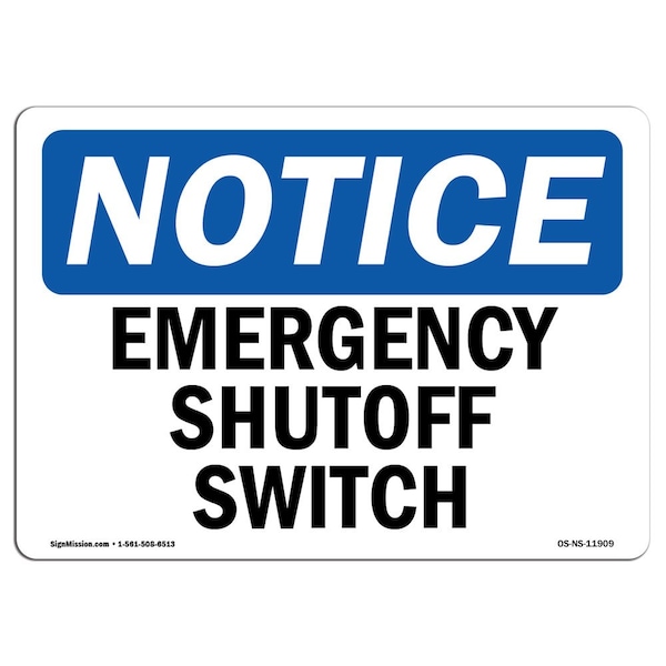 OSHA, 18" H, 12" W, Peel & Stick Wall Graphic, 12" W, 18" H, Portrait, OS-NS-RD-1218-V-11235